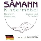 Laufgitter natur lackiert 100×100 Buche mit Matratze - 4