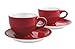 Produktbild Kahla 21D250A60017C Café Sommelier |Cappuccino Tassen-Set Porzellan | 200 ml rund rot weiß mit Untertassen Set 4 teilig für 2 Personen Baristas