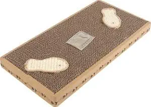 PSK PET MART Cat's Scratch Pad Toy Set with Catnip Bell-Ball (Multicolour)