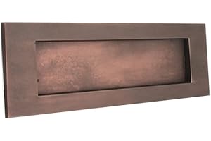 Infinity Decor Plaque aux lettres traditionnelles victoriennes à ressorts pour porte d'entrée et porte intérieure et extérieure 250 mm Bronze vieilli