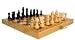 Produktbild Gesellschaftsspiel Brettspiel Schach Schachspiel aus Holz natur braun, aufgeklappt 30 x 30 cm, Denkspiel Strategiespiel aus Holz Holzspiel, Geschenk Reisespiel