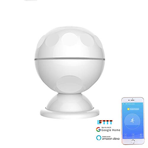 Preisvergleich Produktbild SJZC Intelligenter WiFi-Bewegungssensor, intelligente Sprachsteuerung, PIR-Bewegungssensor, Keine Abdeckung des Toten Winkels, Hausautomationsalarmsystem
