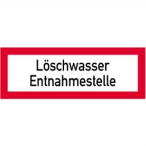 Schild Löschwasser Entnahmestelle Alu 10,5x29,7cm