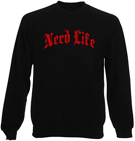 Classic Raglan Sweatshirt Black FUN2593 Nerd Life Gothic Thug