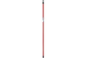 Vileda Manico Universale, Attacco Vite Universale, per Ogni Tipo di Scopa, Pratico e Leggero, Acciaio, Rosso, 130 x 2 x 2 cm, 1