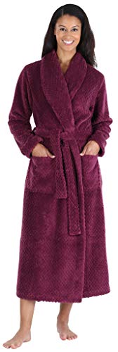 Sleepyheads Bata Larga Guateada de vellón Mullido para Mujer, Rojo (SH1400-4021-EU-MED)