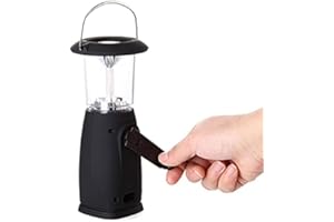 VALINK 6 LED Solar Hand-Up Crank Dynamo LED Light Lantern Lamp for Outdoor Camping Hunting Hiking Sailing Weatherproof - Best for Camping, Hiking & Travelling