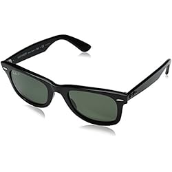 Ray-Ban Wayfarer Gafas de sol, Rectangulares, Polarizadas, 54, Black