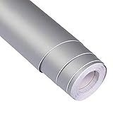  Yizunnu - Vinilo autoadhesivo mate para muebles de cocina, dormitorio, 3 m, pvc, gris, 61x300cm