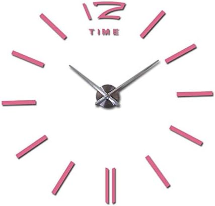 REDGHO Handmade 3D Acrylic Needle Wall Clock Diy Mirror Effect Brief Wall Sticker In Living Room For Home Decoration