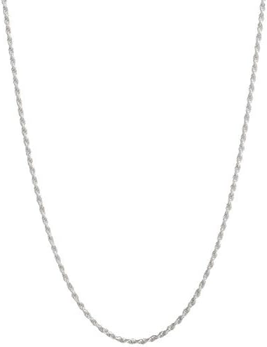 Italian .925 Sterling Silver 1.5mm Rope Chain Necklace (20)