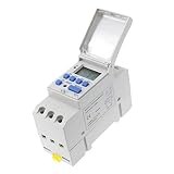 Instalación en riel DIN MagiDeal DC 12v DIN Rail LCD Semanal Programable Temporizador Conmutador Interruptor De Relé De Tiempo