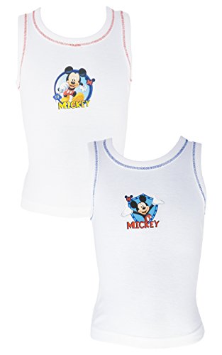 Pack of 2 Disney Mickey Mouse Cotton Vests - Blue Shield 2-3 Years