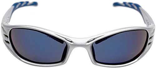 3M Schutzbrille, Fuel, UV, PC, Rahmen Platinium, inklusive Mikrofaserbeutel, 1 Stück, blau verspiegelt, Fuel11P
