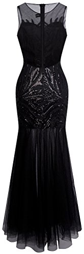 Angel fashions Damen Art Deco Paillette Inspiriert Meerjungfrau Bodycon Abend Kleid Abschlussball XLarge - 2