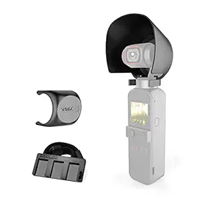 Haibing Multifunctional Camera Accessories Kit Lens Protective Cover + Lens Sun Hood + Adapter Holder Replacement for DJI Pocket 2