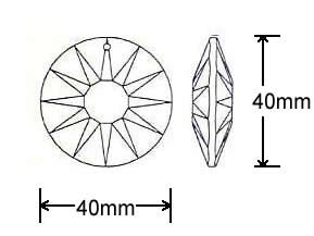 Geschenkbox mit SWAROVSKI ELEMENTS Kristall Glas Objekt SUN – Sonne 40mm - 4