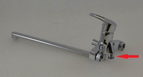 Wandarmatur Auslauf 35cm mit Umstellventil für Anschluss Brauseschlauch von Ferro - 2