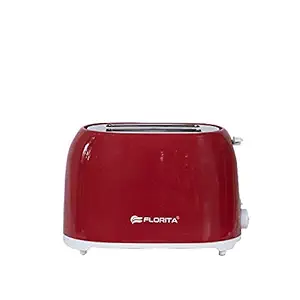 Florita Fl- T003 Pop -Up Toaster for Tasty Crispy Toast, 7 Browning Controls, 750W (Red)