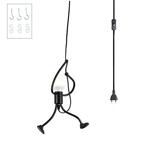 Preisvergleich Produktbild Plug-in Pendelleuchte Kinder,Modern Schön Pendelleuchte Kreativ Eisen Karikatur Design Hängelampe Elegant Pendellamp für Kinder Schlafzimmer Niedlich Kronleuchter