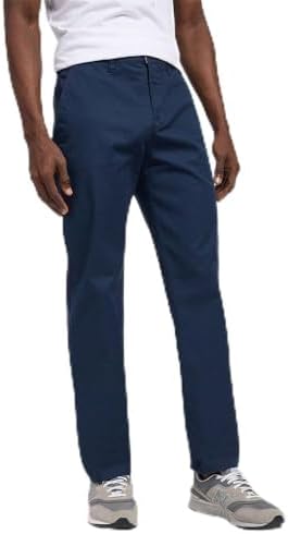 Lee Chino Normale Pantaloni, Navy Scuro, 32W x 34L Uomo