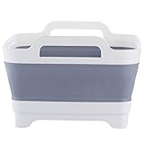 Diseñado con un asa de transporte, fácil de poner y sacar de fregadero; un antideslizante Pie Pierna está diseñado para mantener el dishpan firmes y firmemente.