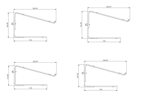 Bramley Power Aluminium massiv höhenverstellbar Laptop Schreibtisch Ständer für Apple Macbook Pro/Air und alle Laptops - 8