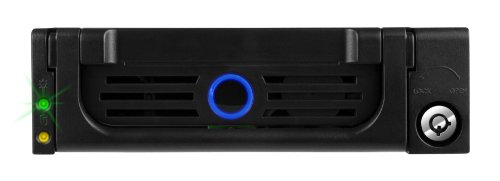Icy Box IB-128SK-B 5,25″ Wechselrahmen für 1x 3,5″ (8,9 cm) SATA III HDD mit 40 mm Lüfter, abschließbar schwarz - 3