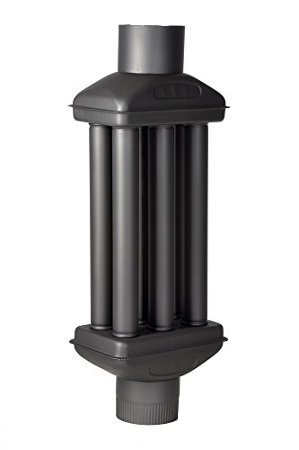 acerto Abgaswärmetauscher 150x900mm anthrazit ✓ Energie sparen ✓ Leichte Reinigung ✓ Einfacher Einbau | Warmlufttauscher, Rauchgaskühler zum Nachrüsten | Kaminrohr, Abgasrohr, Ofenrohr für Öfen, Kamine, Holzkessel | Rauchrohr aus Stahlblech (150x900mm; 0.6) - 2