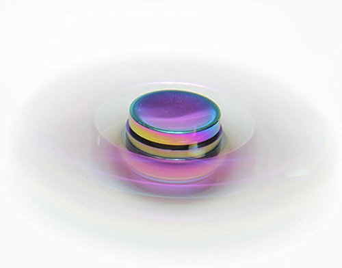 Penixon Regenbogen Edelstahl Spielzeug Fidget Spinner EDC Hand Spinner Handspinner Fingerspinner – Hochgeschwindigkeit 3-4 Minuten Spins – Stresslöser Stressreduzierer - 2