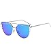 Produktbild Vovotrade Sunglass Cat Eye Twin-Beams Klassische Frauen Metall Frame Mirror Sonnenbrillen Gläser (Blau1)