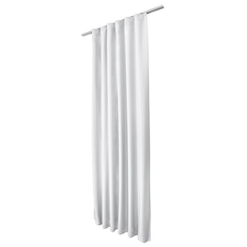 Beautissu® Blickdichter Kräuselband-Vorhang Amelie – 140×245 cm Weiß – Dekorative Gardine Universalband Fenster-Schal - 4