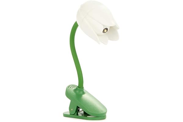 Balvi Lampe de Lecture Tulip Couleur Blanc Lampe Flexible en Forme de Tulipe avec Clip pour Lire la n