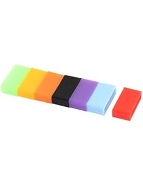 20mm Breite Armbanduhr Schnalle Ring - TOOGOO(R) 7 Stk Gummi Uhrenarmband Halter Schnalle Ringschleife fuer 20mm...