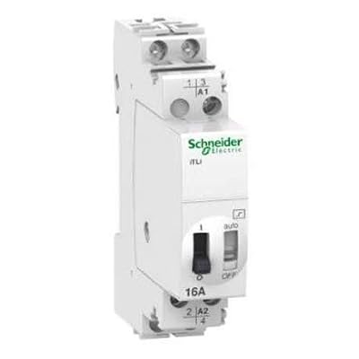 Schneider Electric A9C30115 iTLI télérupteur inverseur, Acti9, 16 A, 1NO+1NF, 24VCA, 12VCC, 50-60 Hz