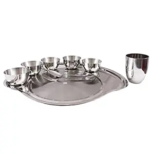 Indian Art Villa Stainless Steel Dinner Set, Dinnerware & Tableware, Gift Set, 52 Pieces