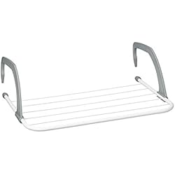 Relaxdays Séchoir à Linge - Étendoir à Suspendre pour radiateur et Balcon, Petit Format, Grande capacité d'étendage de 3 m, Blanc