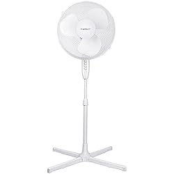Aigostar Daisy 33JTP - Ventilateur oscillant sur pied. 3 vitesses, 40W. Pied extensible, long câble, grille sécurisée. Design exclusif.