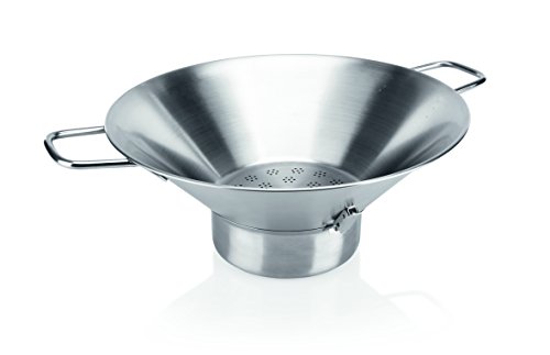 Pommes Frites Seiher aus Chromnickelstahl - 2-teilig, mit Seitengriffen und abnehmbarer Schale / Ø 40 cm, Höhe: 20 cm