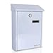 Price comparison product image Modern Wall Mount Locking Mailbox - Indoor Outdoor Universal Vertical Mounted Mail box - Galvanized Large Capacity Home/Office Business Drop Slot with Secure Lock Keys - Serenelife SLMAB26 (White)