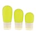Imported 3Pcs Green Silicone Travel Press Bottle for Lotion Shampoo Bath Container RS.465.00