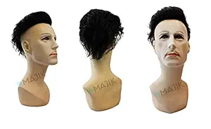 Majik Precut Human Hair Wig /Patch with Front Lace for Men (9x7, Dark Brown)