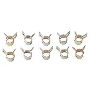FLAWISH 10pcs 8mm Car Spring Clip Fuel Line Hose Water Pipe Air Tube Clamp Fastener