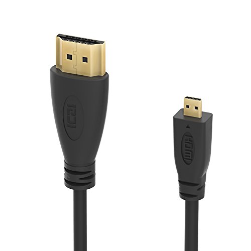 ICZI Micro HDMI Kabel 1.8m, 4K Kabel, HDMI-Standard Goldbeschichtete Anschlüsse 3-fach geschirmt für Micro HDMI Geräte inklusive dem Lenovo Miix 310, Odys Trendbook 14, KCSMOBILEGAMING PRO7-15 usw.