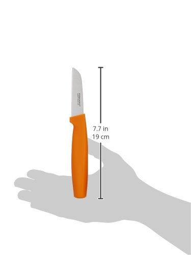 Fiskars 1019473 Schälmesser FF, Edelstahl, 19,5 x 2,5 x 2 cm, orange - 2