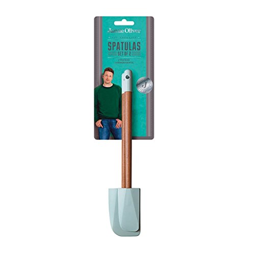 Jamie Oliver JB3400 Spachtel-Set 2 Stück (groß und klein), Silikon, mint-braun, 39,2 x 9,5 x 3 cm, 2 Einheiten - 2