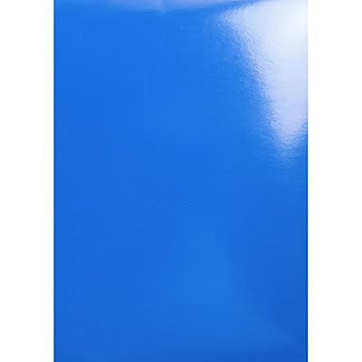 Exacompta 2982C - Un Paquet de 100 Couvertures Chromolux (couverture avec une face colorée et laquée et l'autre face mat) format 21X29,7 cm 250 g - Bleue