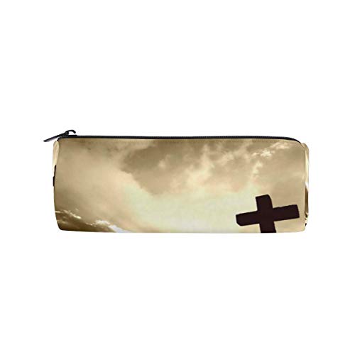 Pencil Case Red Flames Cool School Pen Pouch Office Zippered Pencil Cases Holder Women Makeup Bag