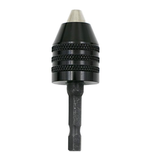 0,3–8 mm 1/10,2 cm Schnellspannbohrfutter Schraubendreher Auswirkungen Treiber Adapter Hex Schaft Bohrer Mahlwerk Quick Change Adapter konvertieren – Schwarz