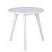 Produktbild Homestyle4u 1817, Beistelltisch Weiss, Dreibeiner aus Kiefer Holz, Durchmesser 45 cm
